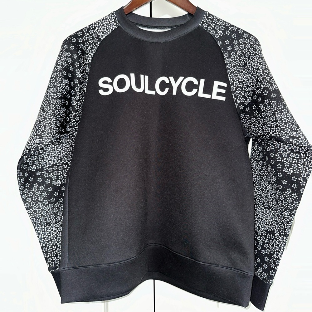 SoulCycle Crew Neck Floral Longsleeve Athletic Sweater S NWOT